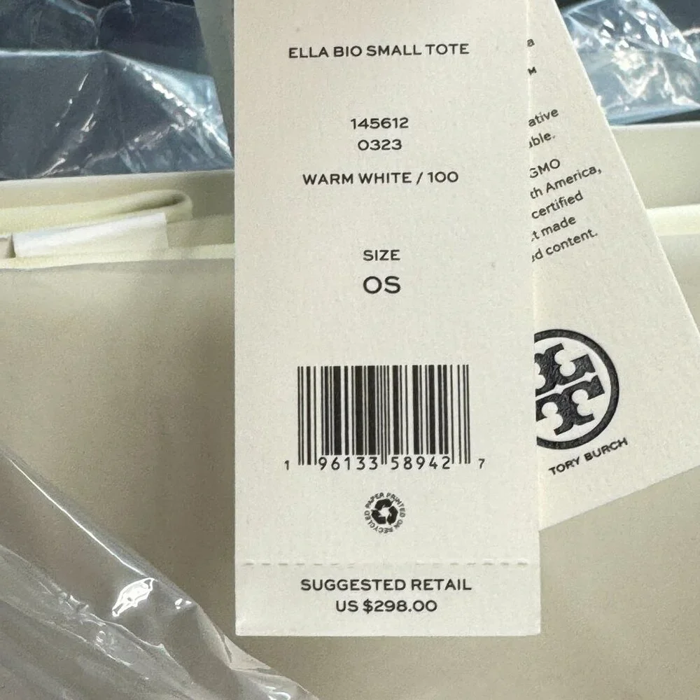 Tory Burch Small Ella Bio Tote – Warm White
